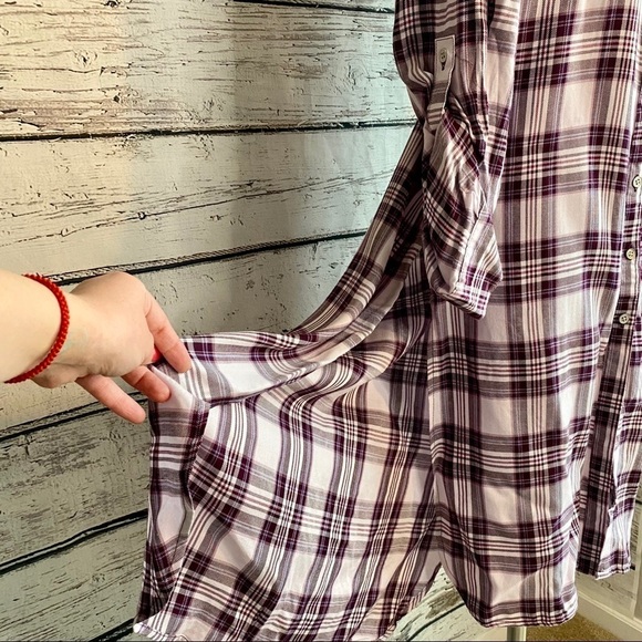 NWT New York and Co long plaid tunic - Picture 5 of 7